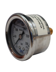 MANOMETRO POSTERIOR INOX Ø.42 mm 0 - 400 BAR 1/8" M